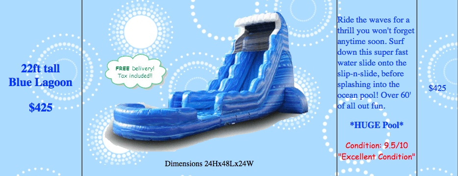 inflatable waterslides prairieville